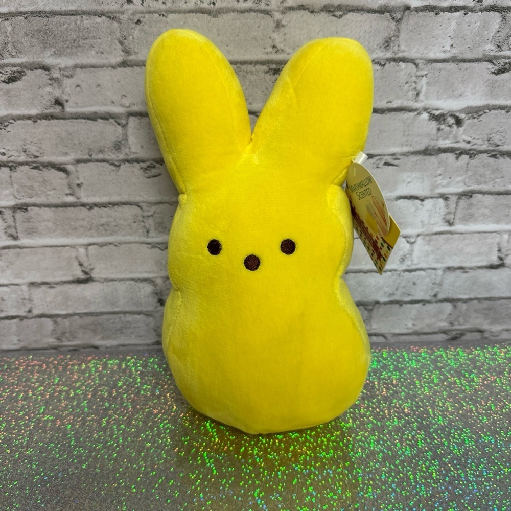 Dan Dee Peeps Yellow 9" Marshmallow Scented Bunny Plush NEW NWT
